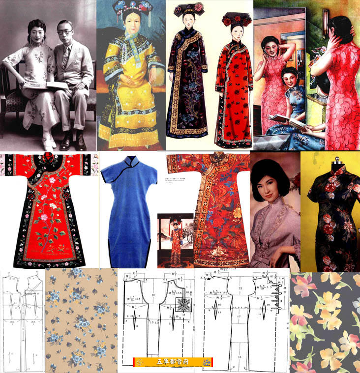 【服饰】中国传统旗袍文化裁剪素材合集60种