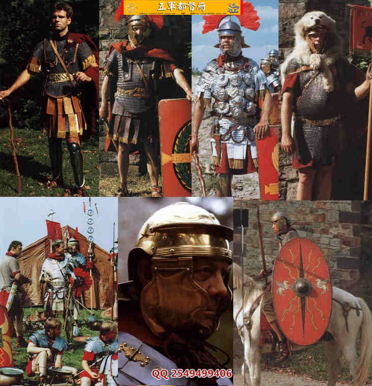 古罗马士兵盔甲服装真人全彩图